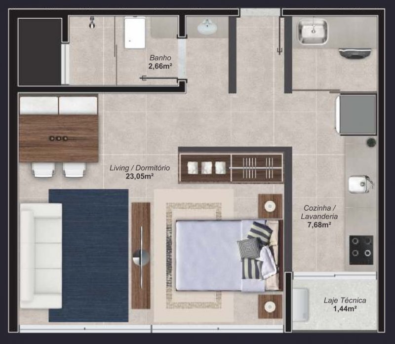 Apartamento, 1 quarto, 41 m² - Foto 11