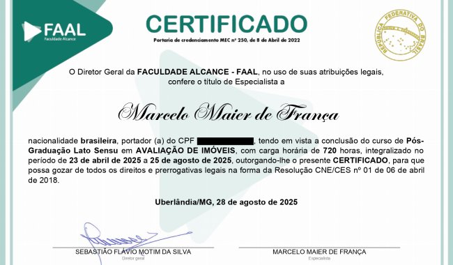 Avaliao e precificao de imveis urbanos e rurais